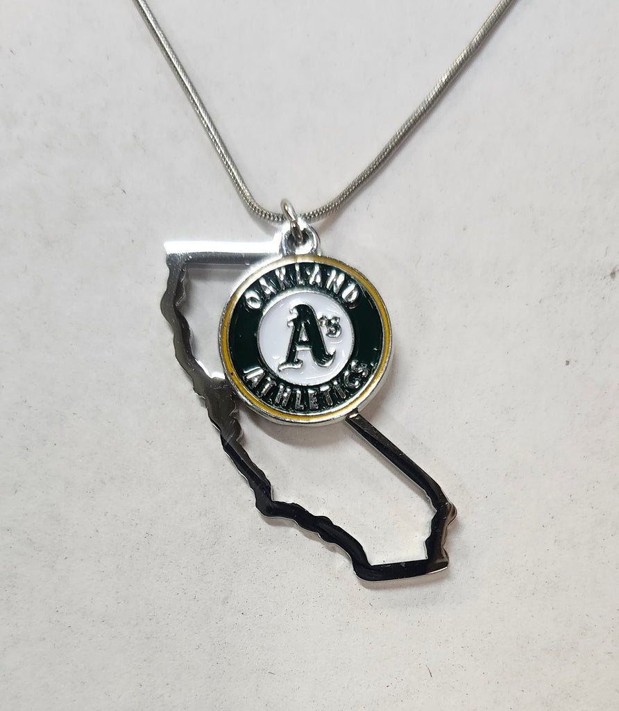 Oakland Athletics Necklace Chain with State Shape Charm CO - Siskiyou