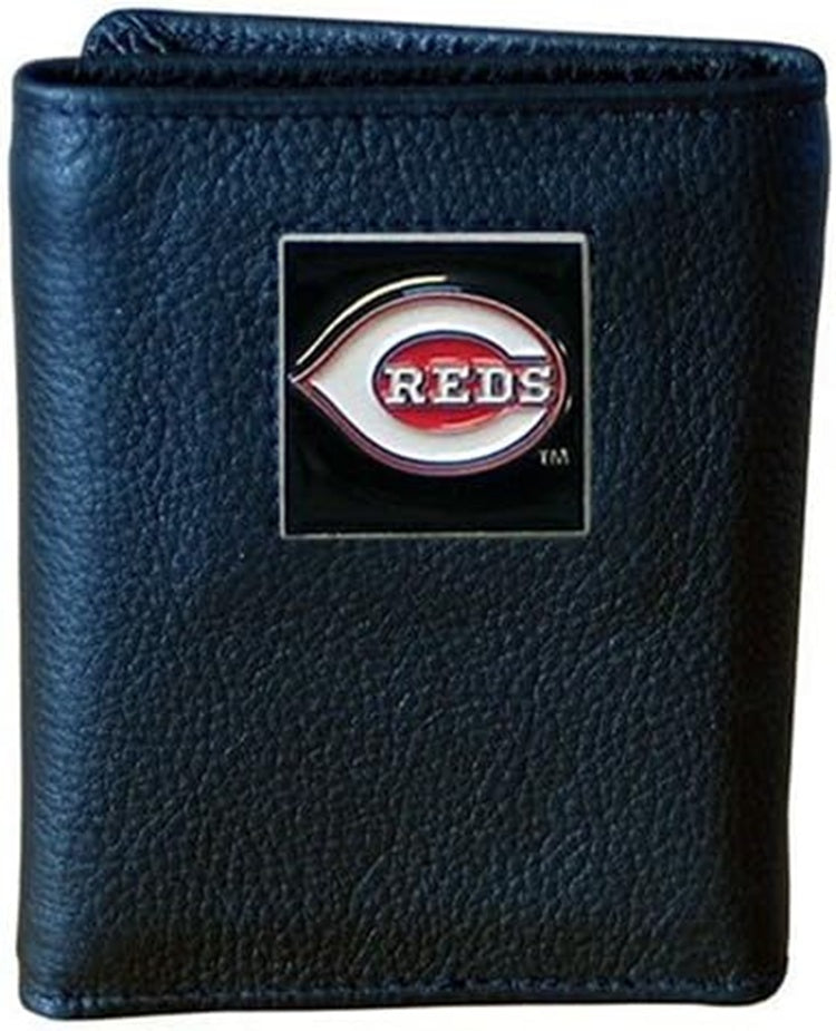 Cincinnati Reds Wallet Leather Trifold Wallet - Siskiyou