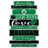 Boston Celtics Sign 11x17 Wood Family Word - WinCraft