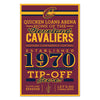 Cleveland Cavaliers Sign 11x17 Wood Established Design - WinCraft