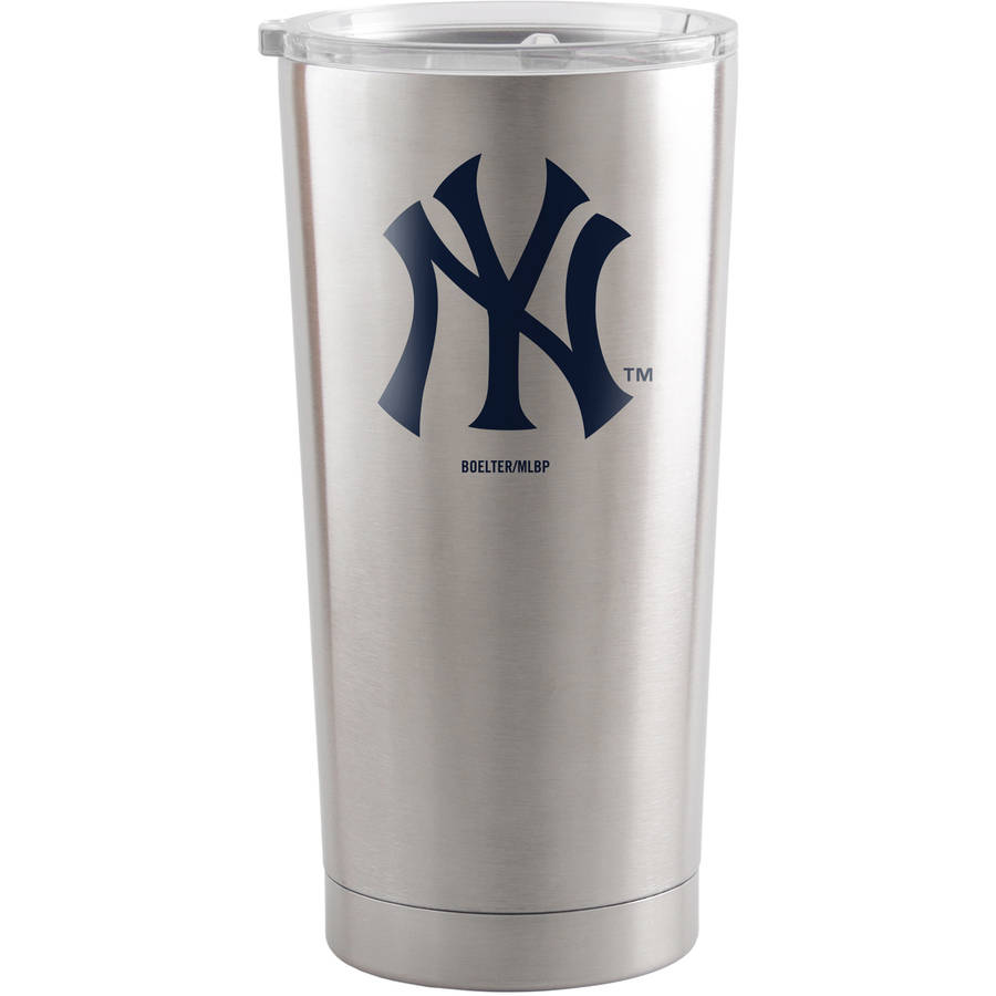 New York Yankees Travel Tumbler 20oz Ultra Silver -