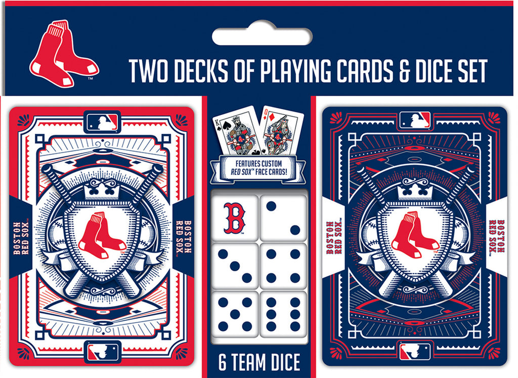Boston Red Sox Playing Cards and Dice Set - Masterpieces Puzzle Company