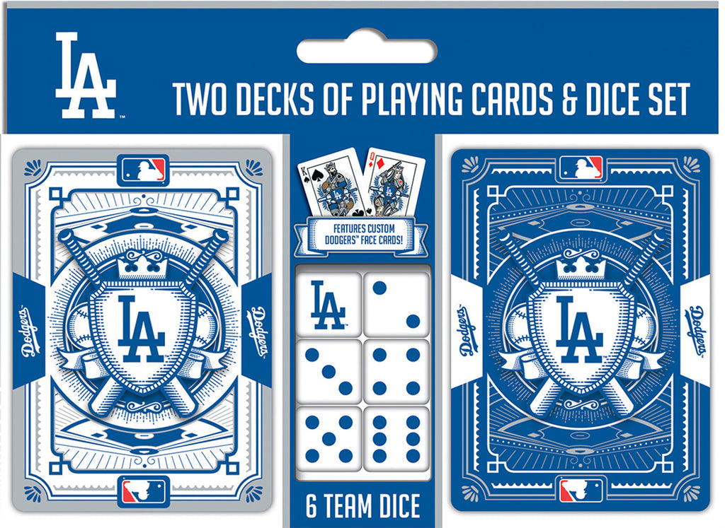 Los Angeles Dodgers Playing Cards and Dice Set - Masterpieces Puzzle Company