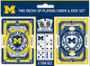 Michigan Wolverines Playing Cards and Dice Set - Masterpieces Puzzle Company