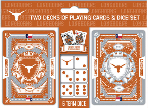 Texas Longhorns Playing Cards and Dice Set - Masterpieces Puzzle Company