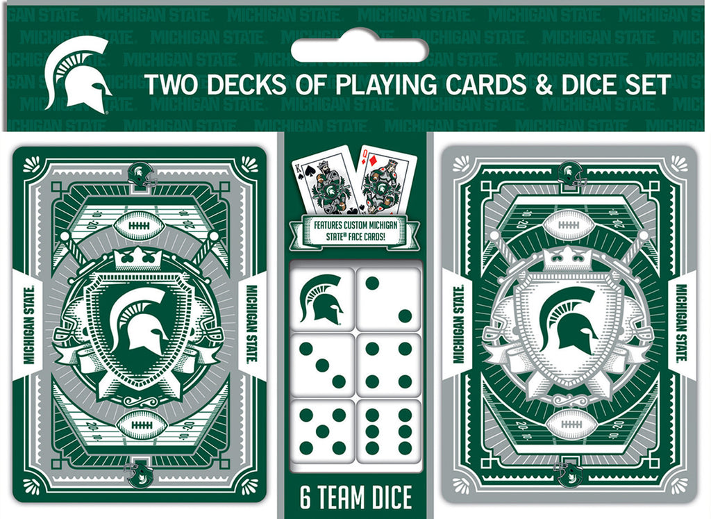 Michigan State Spartans Playing Cards and Dice Set - Masterpieces Puzzle Company
