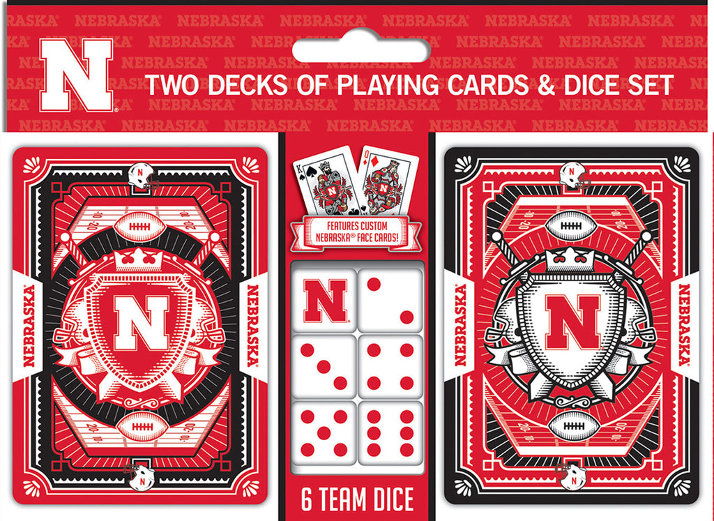 Nebraska Cornhuskers Playing Cards and Dice Set - Masterpieces Puzzle Company