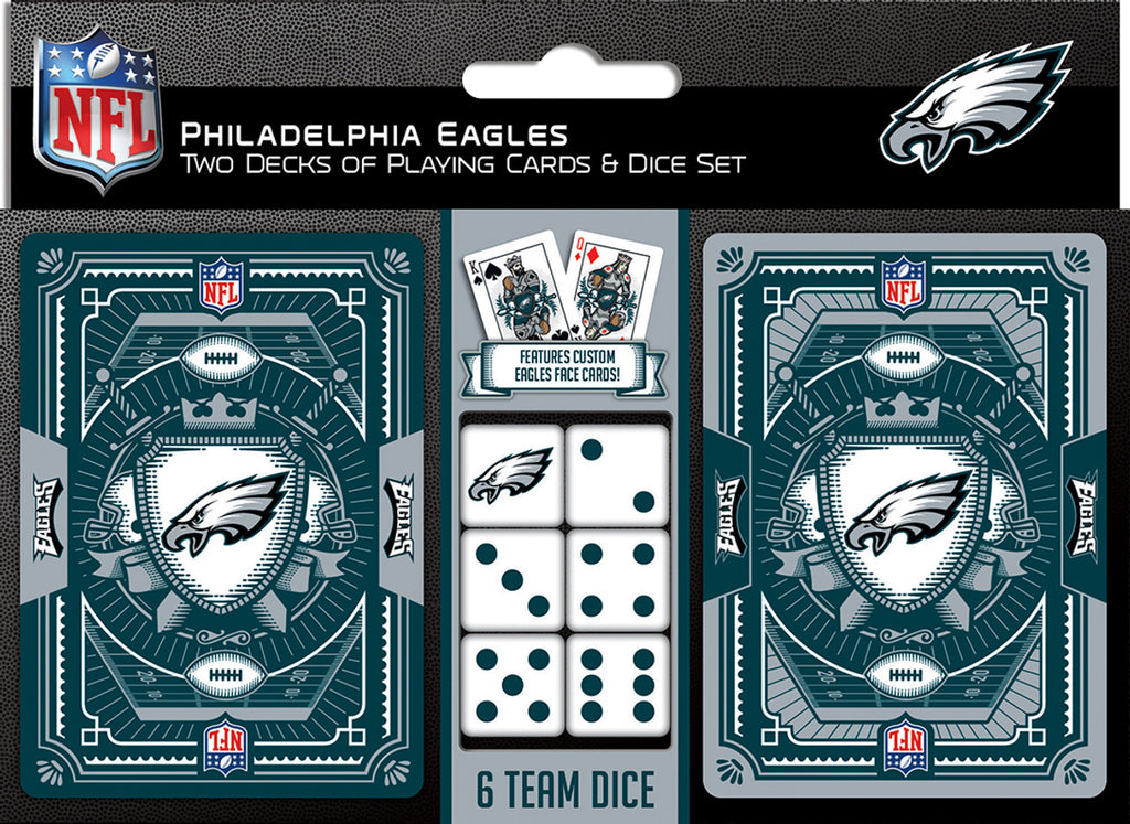 Philadelphia Eagles Playing Cards and Dice Set - Masterpieces Puzzle Company