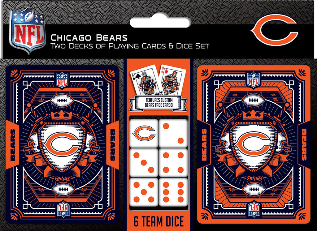 Chicago Bears Playing Cards and Dice Set - Masterpieces Puzzle Company
