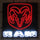 Ram Red Neon Sign With Backing