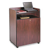 Executive Mobile Presentation Stand, 29.5w x 20.5d x 40.75h, Mahogany - Safco