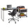Steel Desk, 47.25'' x 24'' x 28.75'', Beech/White - Safco