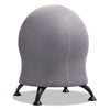 Zenergy Ball Chair, Backless, Supports Up to 250 lb, Gray Fabric Seat, Black Base - Safco