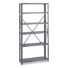 Commercial Steel Shelving Unit, Six-Shelf, 36w x 12d x 75h, Dark Gray - Safco