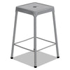 Counter-Height Steel Stool, Backless, Supports Up to 250 lb, 25'' Seat Height, Silver - Safco