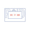 VersaDater Message Dater, 2.13 x 1.31, PAID, Blue/Red - Xstamper
