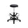 Extended-Height Lab Stool, Backless, Supports Up to 250 lb, 22'' to 32'' Seat Height, Black - Safco