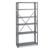 Commercial Steel Shelving Unit, Six-Shelf, 36w x 12d x 75h, Dark Gray - Safco