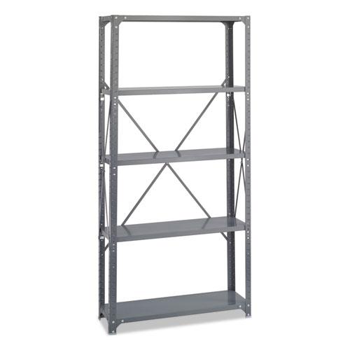 Commercial Steel Shelving Unit, Five-Shelf, 36w x 12d x 75h, Dark Gray - Safco