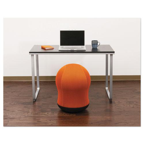 Zenergy Swivel Ball Chair, Backless, Supports Up to 250 lb, Orange Seat, Black Base - Safco