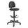 Precision Extended-Height Swivel Stool, Adjustable Footring, Supports Up to 250 lb, 23'' to 33'' Seat Height, Black Fabric - Safco