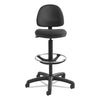 Precision Extended-Height Swivel Stool, Adjustable Footring, Supports Up to 250 lb, 23'' to 33'' Seat Height, Black Fabric - Safco