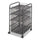 Onyx Mesh Mobile File with Two Supply Drawers, Metal, 1 Shelf, 3 Drawers, 15.75'' x 17'' x 27'', Black - Safco