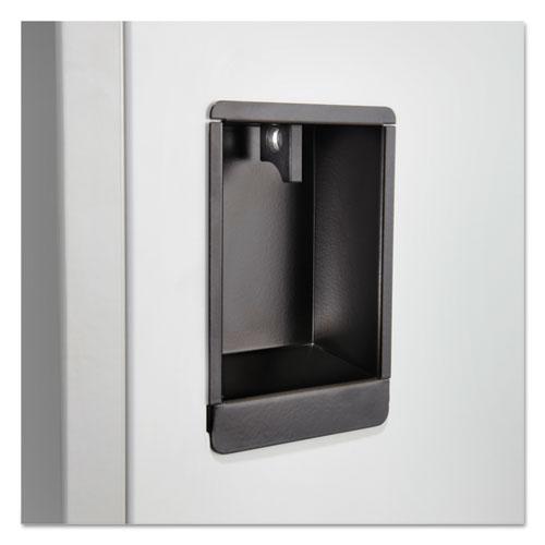 Double-Tier Locker, 12w x 18d x 78h, Two-Tone Gray - Safco