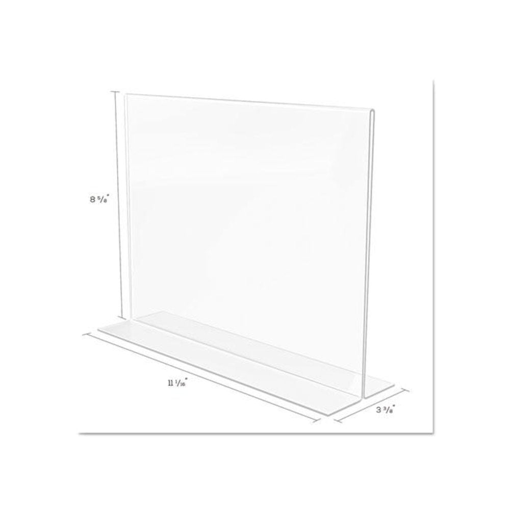 Classic Image Double-Sided Sign Holder, 11 x 8.5 Insert, Clear - deflecto