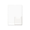 Superior Image Slanted Sign Holder with Front Pocket, 9w x 4.5d x 10.75h, Clear - deflecto