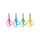 For Kids Scissors Teacher's Pack, Rounded Tip, 5'' Long, 1.75'' Cut Length, Straight Assorted Color Handles, 12/Pack - Westcott
