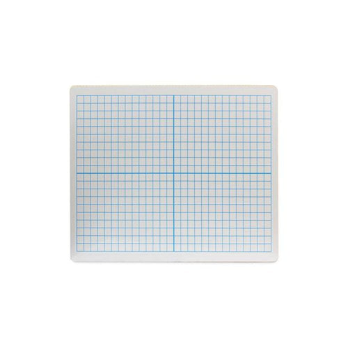 Graphing Two-Sided Dry Erase Board, Computational Grid Format, 12'' x 9'', White Surface, 12/Pack - Flipside
