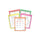 Reusable Dry Erase Pockets, Super Heavy-Duty, Top Load 9 x 12 Insert, Clear Front, Assorted Neon Border, 25/Box - C-Line