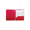 Two-Pocket Heavyweight Poly Portfolio Folder with 3-Hole Punch, Accommodates 11 x 8.5 Sheets, Red, 25/Box - C-Line