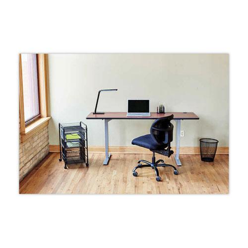Vue Intensive-Use Mesh Task Chair, Supports Up to 500 lb, 18.5'' to 21'' Seat Height, Black Vinyl Seat/Back, Black Base - Safco