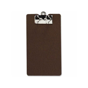 Saunders Lock-O-Matic Legal Archboard - 2.50'' Clip Capacity - 9'' x 17 1/2'' - Hardboard - Brown - 1 Each