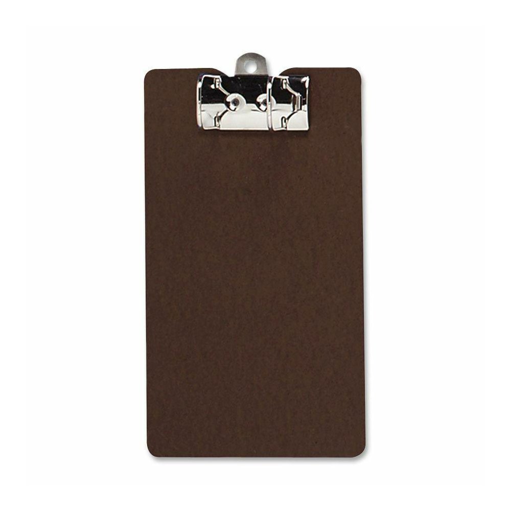 Saunders Lock-O-Matic Legal Archboard - 2.50'' Clip Capacity - 9'' x 17 1/2'' - Hardboard - Brown - 1 Each