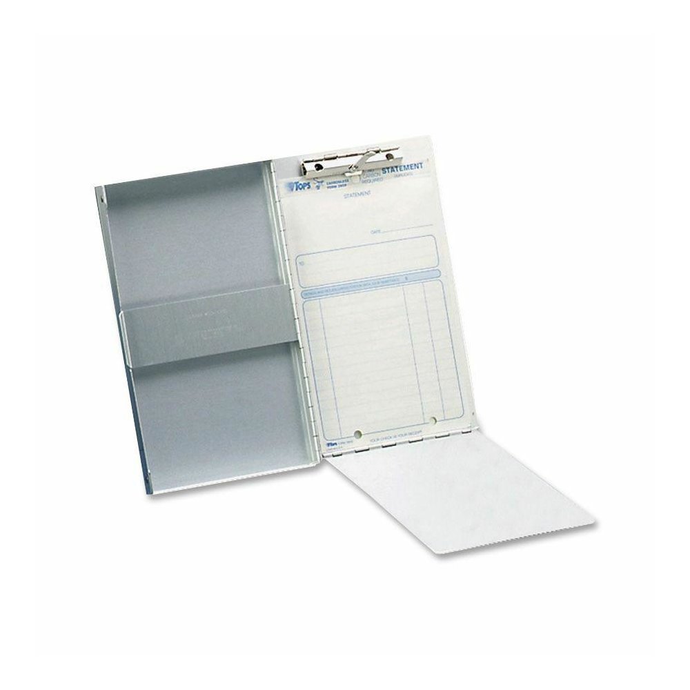 Saunders Snapak Side-open Storage Form Holder - 0.50'' Clip Capacity - Storage for 30 Sheet - Side Opening - 5 21/32'' x 9 1/2'' - Aluminum - Silver - 1 Each
