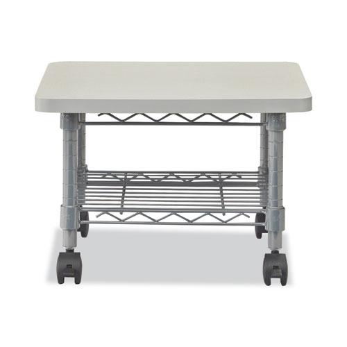 Underdesk Printer/Fax Stand, Engineered Wood, 2 Shelves, 19'' x 16'' x 13.5'', Gray - Safco