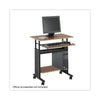 Muv 28'' Adjustable-Height Desk, 29.5'' x 22'' x 29'' to 34'', Cherry/Black - Safco