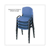 Stacking Chair, Supports Up to 250 lb, 18'' Seat Height, Blue Seat, Blue Back, Black Base, 4/Carton - Safco