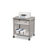 Impromptu Deskside Machine Stand, Metal, 3 Shelves, 100 lb Capacity, 26.25'' x 21'' x 26.5'', Gray - Safco