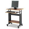 Muv 28'' Adjustable-Height Desk, 29.5'' x 22'' x 29'' to 34'', Cherry/Black - Safco