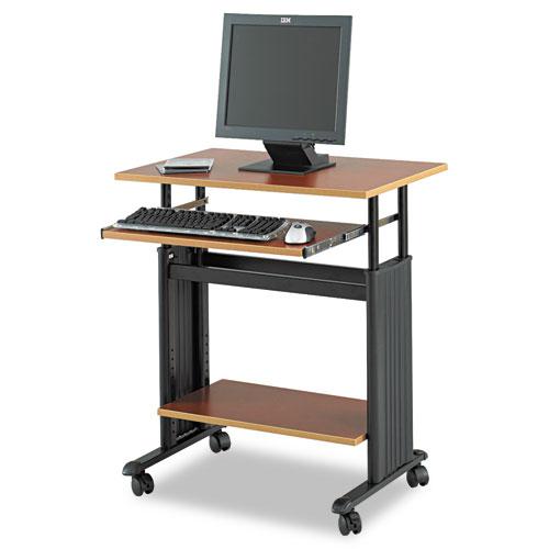 Muv 28'' Adjustable-Height Desk, 29.5'' x 22'' x 29'' to 34'', Cherry/Black - Safco