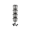 Wire Rotary Display Racks, 16 Compartments, 15w x 15d x 60h, Charcoal - Safco