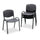 Stacking Chair, Supports Up to 250 lb, 18'' Seat Height, Black Seat, Black Back, Black Base, 4/Carton - Safco