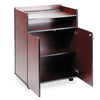 Executive Mobile Presentation Stand, 29.5w x 20.5d x 40.75h, Mahogany - Safco