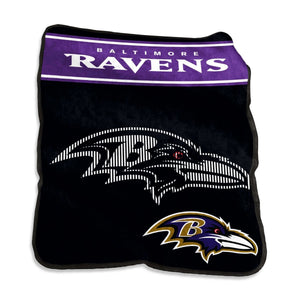 Baltimore Ravens Blanket 60x80 Raschel Throw - Logo Brands