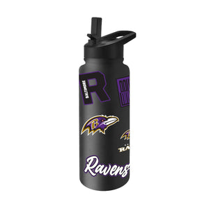 Baltimore Ravens Quencher Bottle 34oz Stainless Steel Dreamweave - Logo Brands
