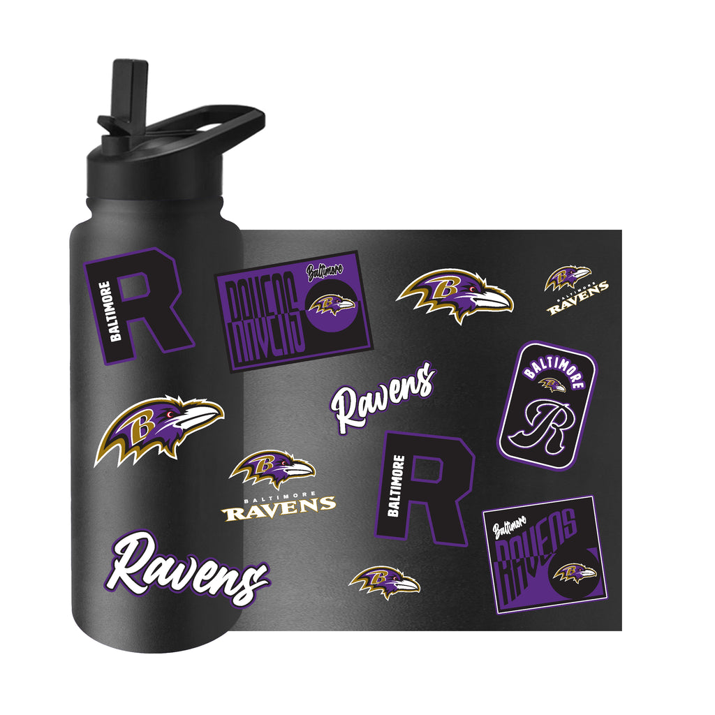 Baltimore Ravens Quencher Bottle 34oz Stainless Steel Dreamweave - Logo Brands